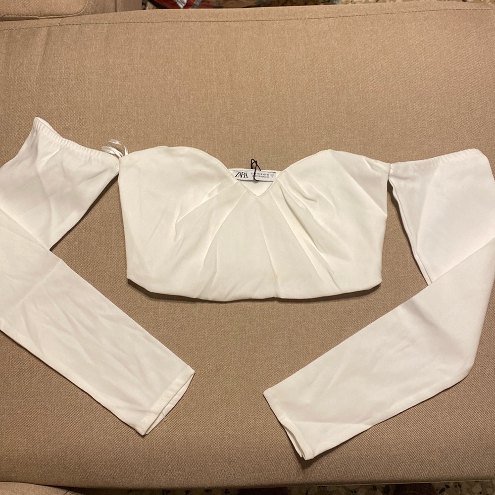 White crop top